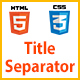 HTML CSS Title Separators Template