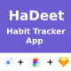 Habit Tracker App ANDROID + IOS + FIGMA + Sketch | UI Kit | Ionic | HaDeet - Mobile / Native Web