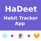 Habit Tracker App ANDROID + IOS + FIGMA + Sketch | UI Kit | ReactNative | HaDeet - Mobile / Native Web