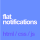 Flat, Modern Notifications - JavaScript / News Tickers