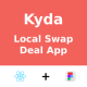 Kyda ANDROID + IOS + FIGMA | UI Kit | ReactNative | Life Time Update | Local Swap Deal App - Mobile / Native Web