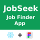 Online Job Finder App | UI Kit | ReactNative Expo | Figma FREE | JobSeek - Mobile / Native Web