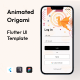 Animated Abstract Origami Login & Register Screens - Flutter Authentication UI Kit - Mobile / Flutter