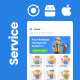 4 App Template | On-Demand Home Services Booking App Template | Multi-Service Platform | ServeBook - Mobile / Native Web