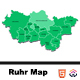 Interactive Ruhr Region in Germany Map - HTML5
