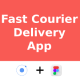 Fast Courier Online Service App | ANDROID + IOS + FIGMA | UI Kit | Ionic - Mobile / Native Web
