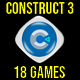 Construct 3 - 18 Games Bundle - HTML5 / Games