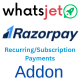Razorpay Subscription Payment Addon for WhatsJet - Plugin - PHP Scripts / Add-ons