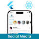 SocialMedia – Social Media / Instagram Clone App UI | Flutter & React Native (Expo) - Mobile