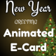 New Year Greeting E-Card with Many Effects For Gift - HTML5 / Canvas