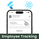 TrackerJet – Employee GPS Tracking & Attendance App | Flutter + React Native UI - Mobile