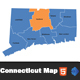 Connecticut Interactive SVG Map – Clickable & Responsive State Map - HTML5