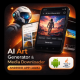 AI Art Generator & Stock Media Downloader – Android App (Java) - Mobile / Android
