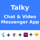Talky - Chat & Video Messenger Flutter UI Kit (Figma, XD, Sketch) - Mobile / Flutter