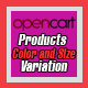 Product Color and Size Variation for Opencart - Plugins / OpenCart
