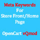 Meta Keywords For OpenCart Store Home Page - vQmod - Plugins / OpenCart