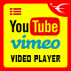 YouTube And Vimeo Video Player with Playlist - JavaScript / Media
