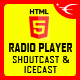 Radio Player With Playlist - Shoutcast and Icecast - HTML5 / Media