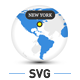 Animated SVG Globe with Markers and Logos - JavaScript / Animated SVGs