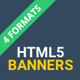 Double text lines Banner templates - Edge Animate Templates / Banner Ads